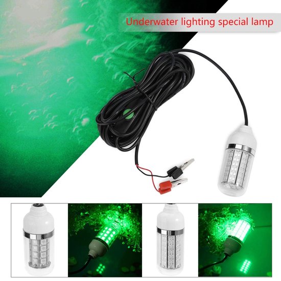 Allecto - Onderwatervissen Lamp - Fishfinder Light - Waterdicht en Anti-Roest - 108LED Beads - Onderwaterlicht - Geschikt voor Vissers - Kleur: Groen — afbeelding 4