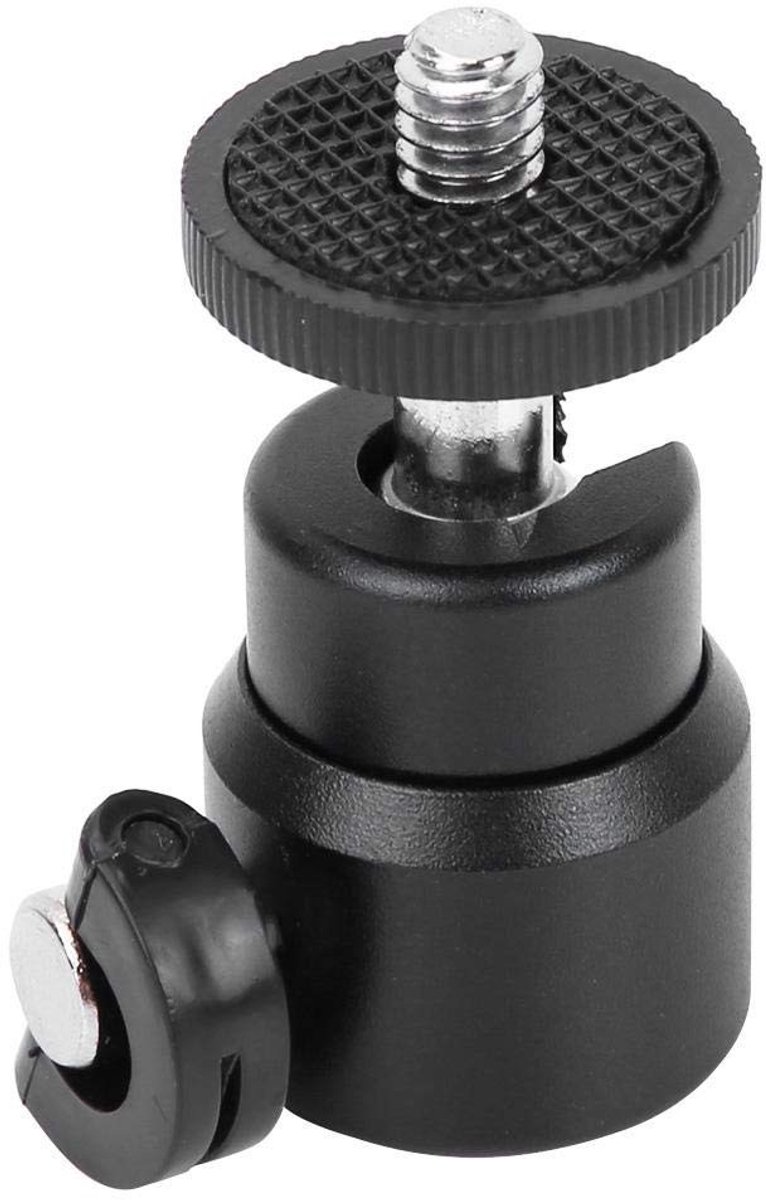 Allecto - Mini-balhoofd - Fotografie - Sterk en lichtgewicht - Zwart - Geschikt voor DSLR-camera's en camcorders - Compact ontwerp