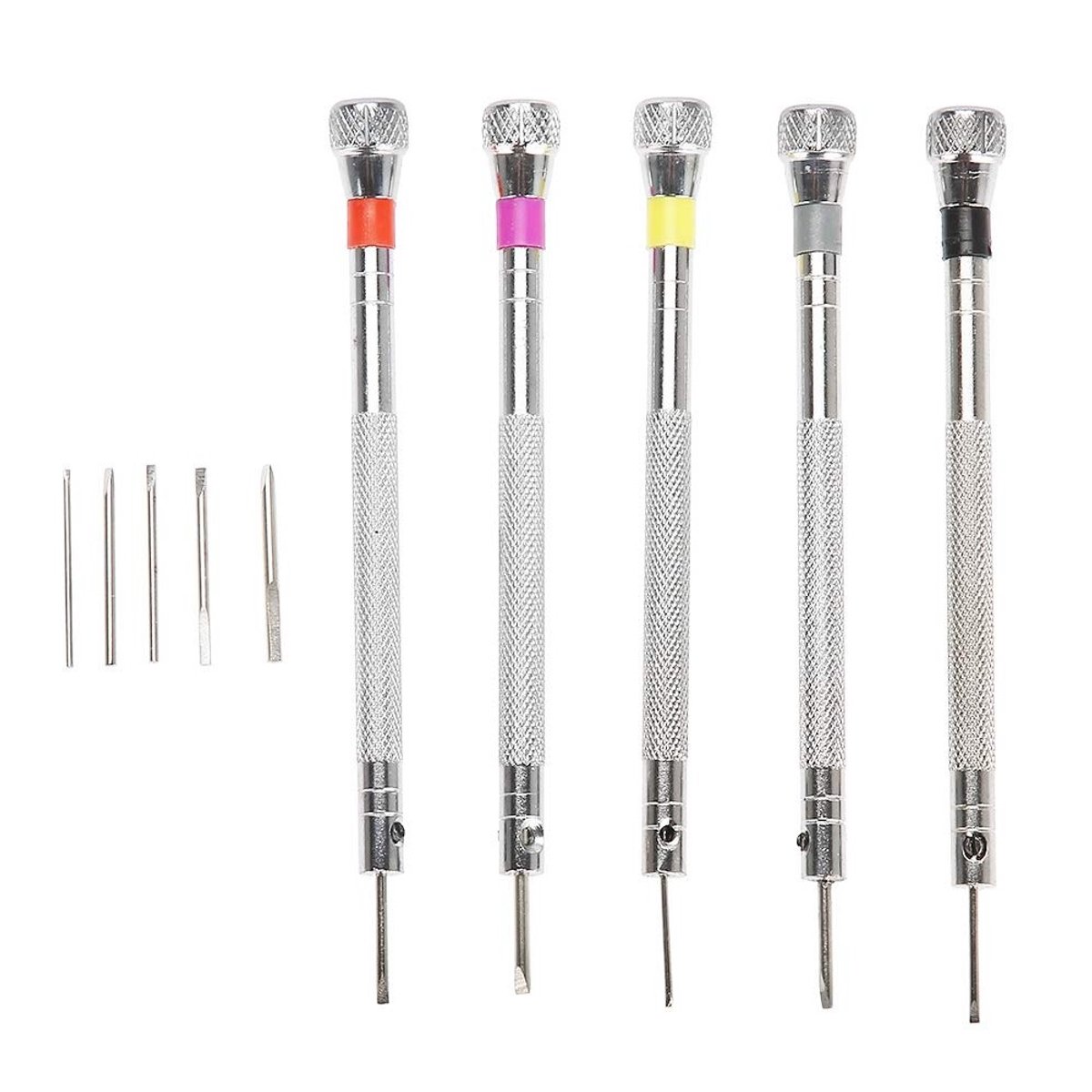 Set van 5 Precisie Sleufschroevendraaiers voor Horloge, Sieraden en Bril Reparatie Tools
