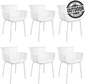 Set van 6 Kick tuinstoel Otis - Wit