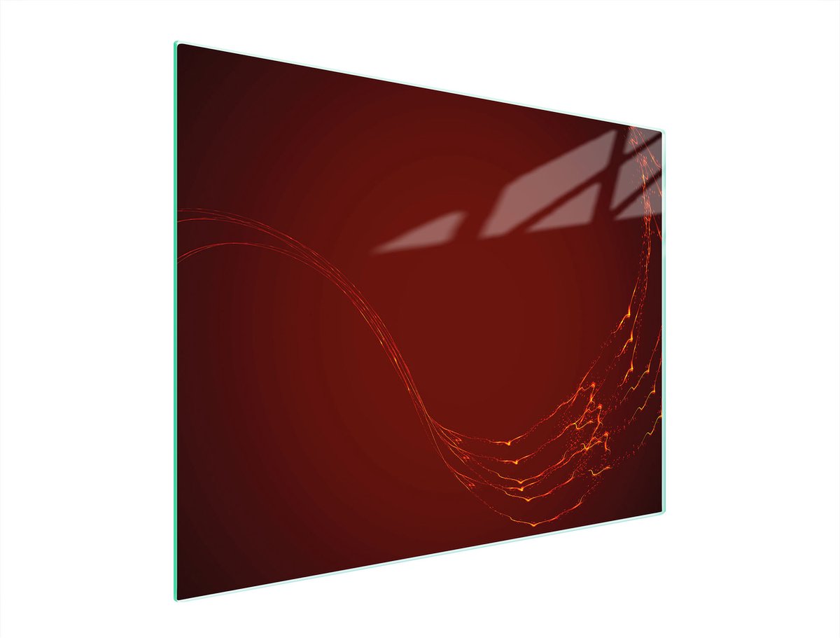 TMK ArtDeko - Snijplank - Geharde Glas - 52x40 cm - Rood