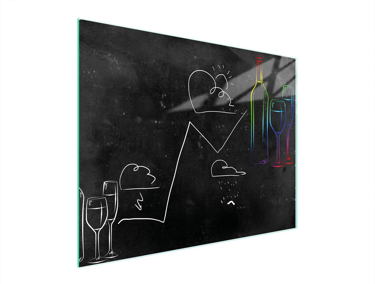 TMK ArtDeko - Snijplank Glas - 52x40 cm - Zwart - Antislip