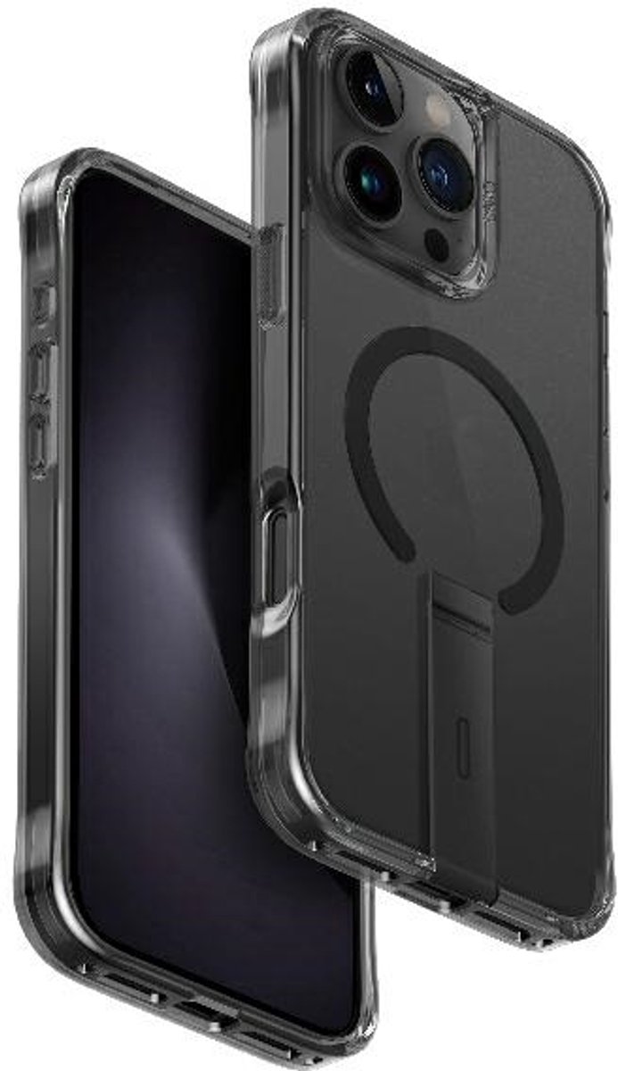 UNIQ Vertica - iPhone 16 Pro Max Hoesje - Zwarte Standaard - Premium Bescherming - Stijlvol Design