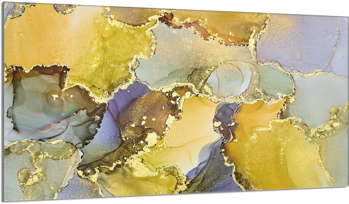 TMK ArtDeko Serie - Glazen Beschermplaat - 90x52 cm - Marmereffect