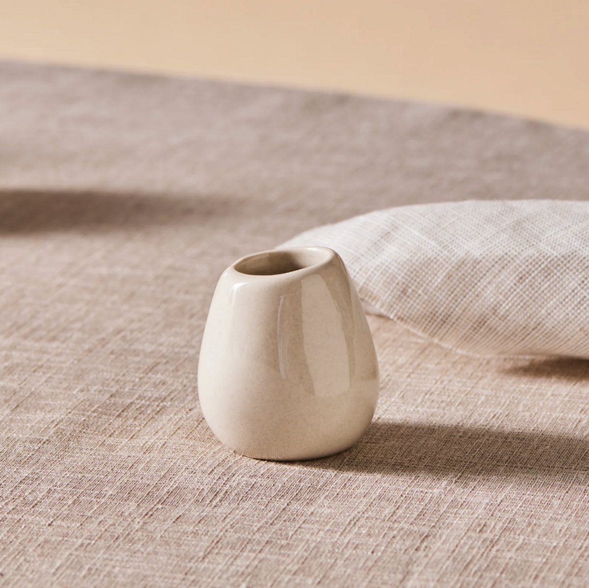 Karaca Cupid Tandenstokerhouder 5,1 cm - Reactive Glaze - Stoneware - Beige/Wit - tandenstoker
