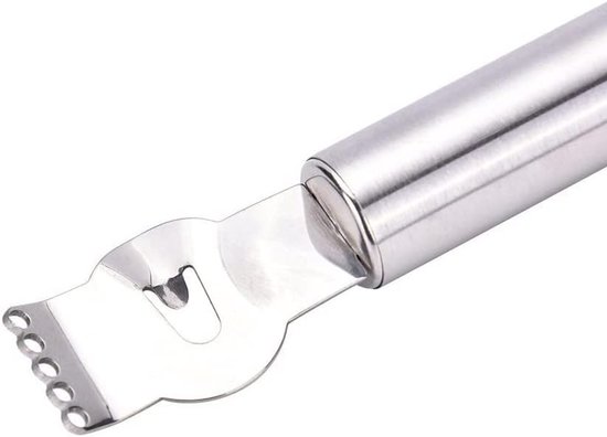 Keuken Rasp - Citrus Schraper - Citrus Zesten - Roestvrij Staal - 215 cm - Zilver — afbeelding 4