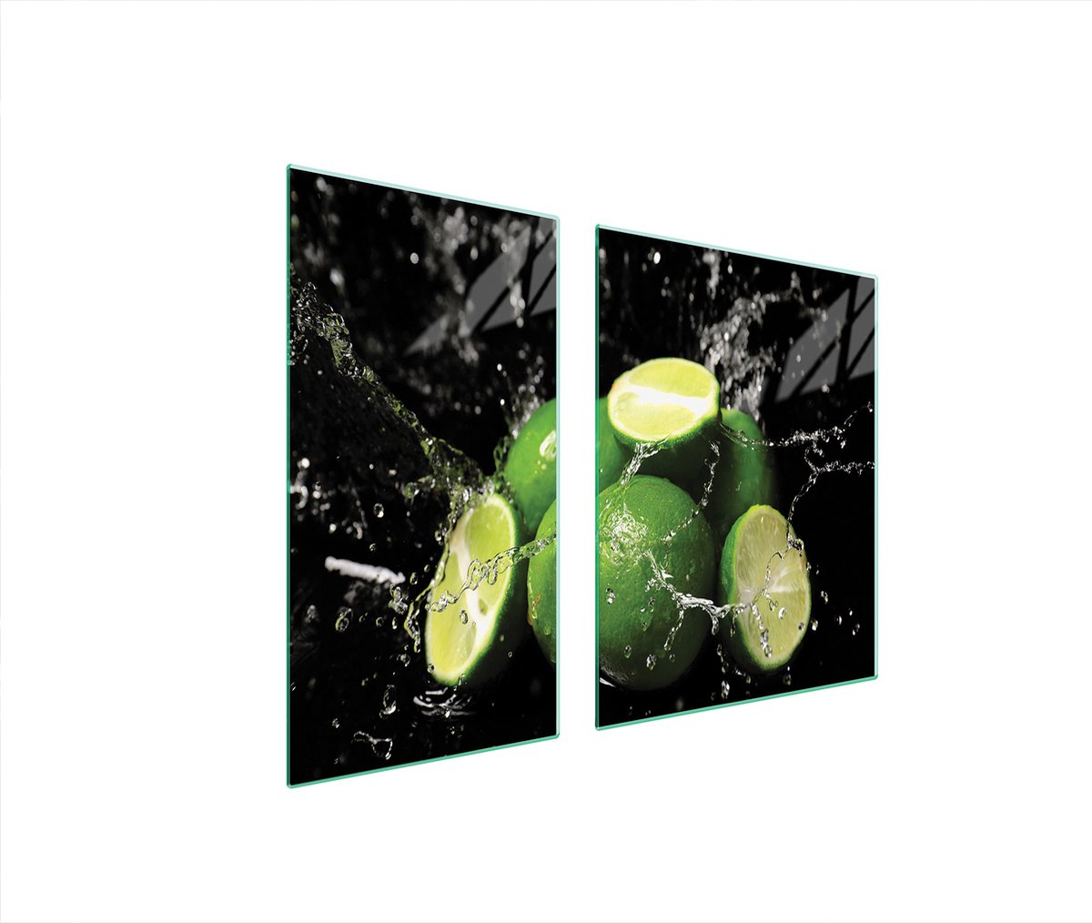 TMK ArtDeko - Snijplank van Glas - Beschermpaneel - 90x52 cm - Limoen