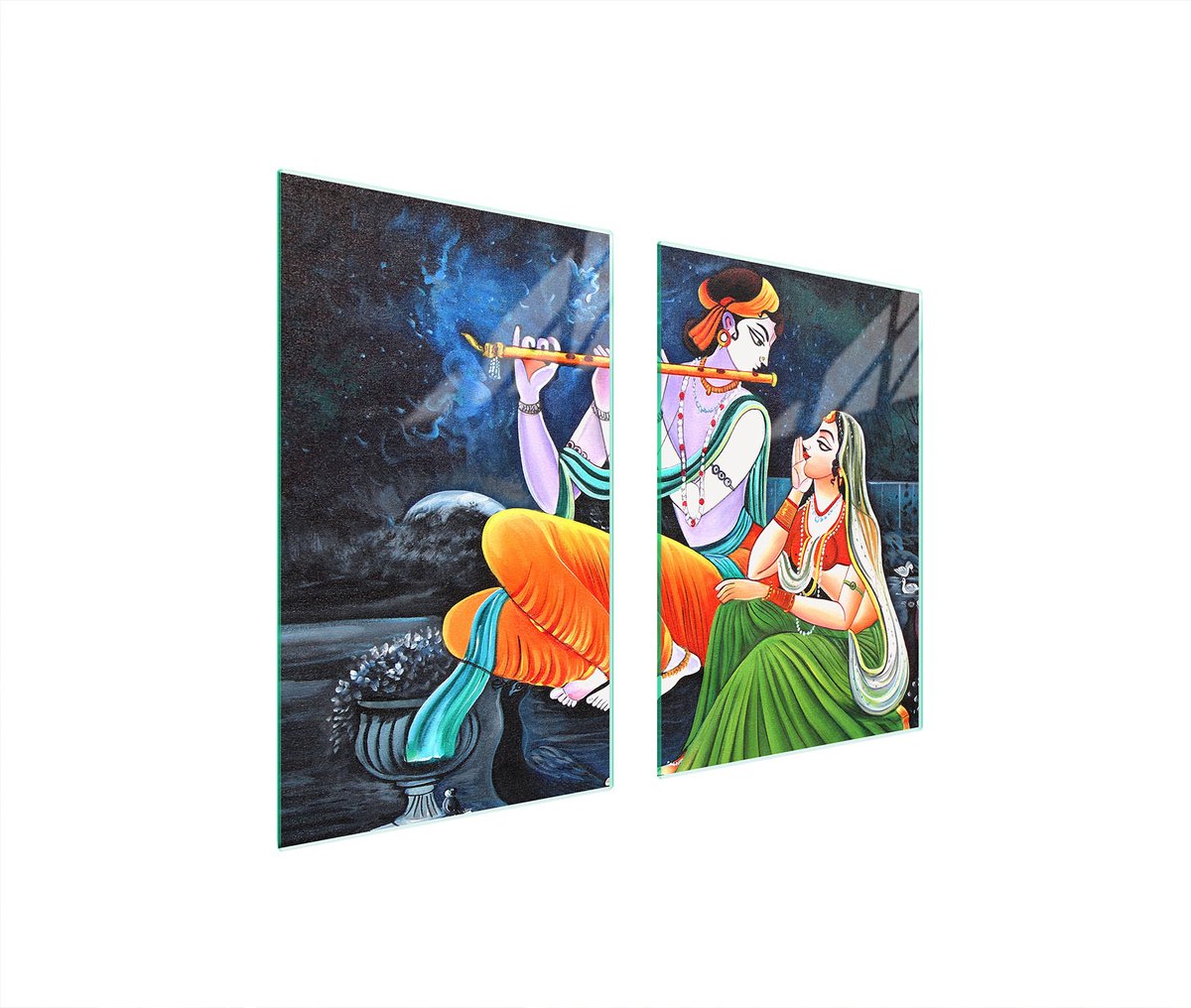 TMK ArtDeko Serie - Glazen Beschermplaat - 65x52 cm - Vrouwelijk Motief