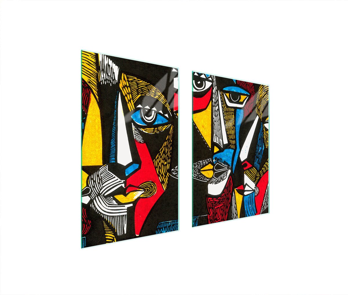 TMK ArtDeko - Kookplaat Achterwand - 65x52 cm - Pop Art - Hartglas
