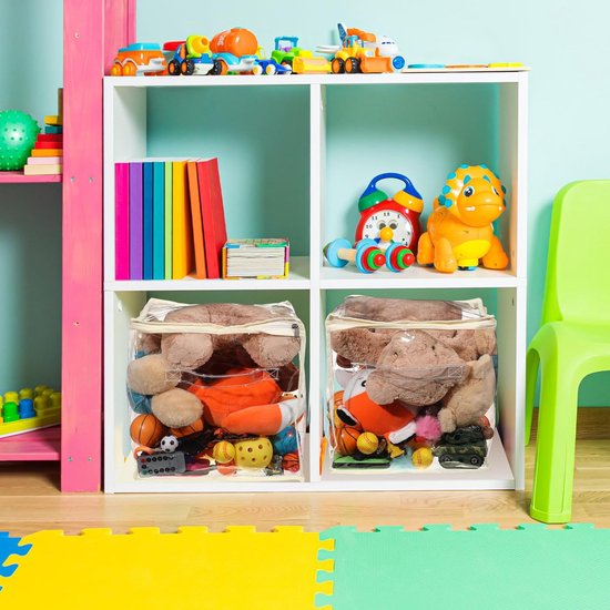 Opbergzakken met rits - Doorzichtige bakken - Kleding opbergen - Met etiketzak - 6 stuks 30 cm - Transparant — afbeelding 2