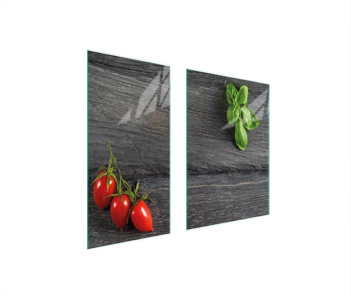 TMK ArtDeko - Snijplank - Glas - 75x52cm - Pomodorendesign - Veelkleurig