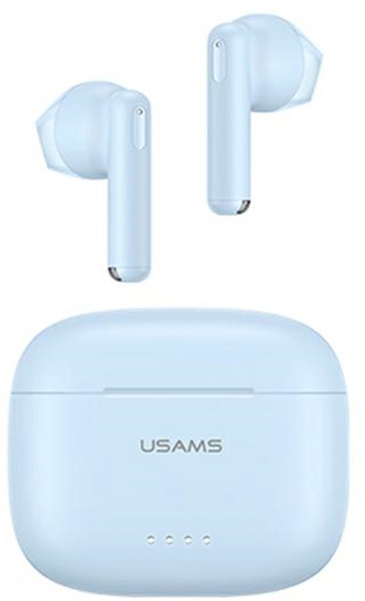 USAMS US14 Serie - Draadloze Bluetooth Hoofdtelefoon - Dubbele Microfoon - Blauw - Ergonomisch