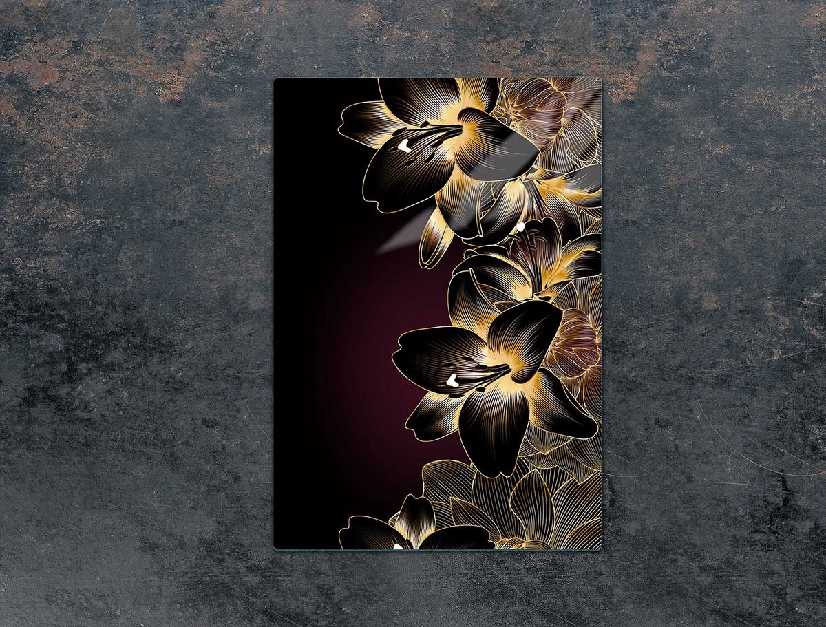 TMK ArtDeko - Snijplank - 35x52 cm - Glas - Orchidee