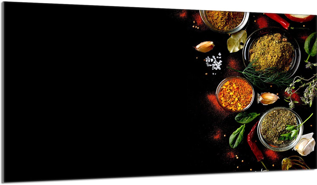 TMK ArtDeko - Snijplank - 90x52 cm - Glazen Beschermpaneel - Przyprawy