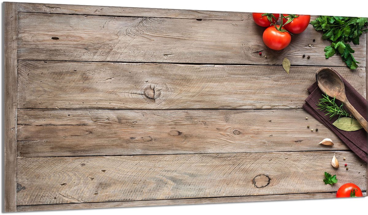 TMK ArtDeko - Glas Beschermplaat - 90x52 cm - Hout - Meerdere Toepassingen