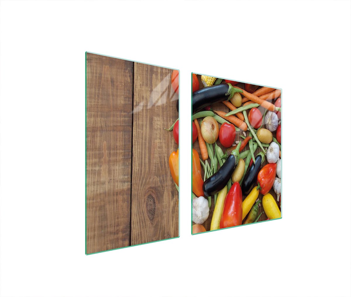 TMK ArtDeko - Snijplank van Glas - 100x52 cm - Warme Kleuren - Inductie Bescherming