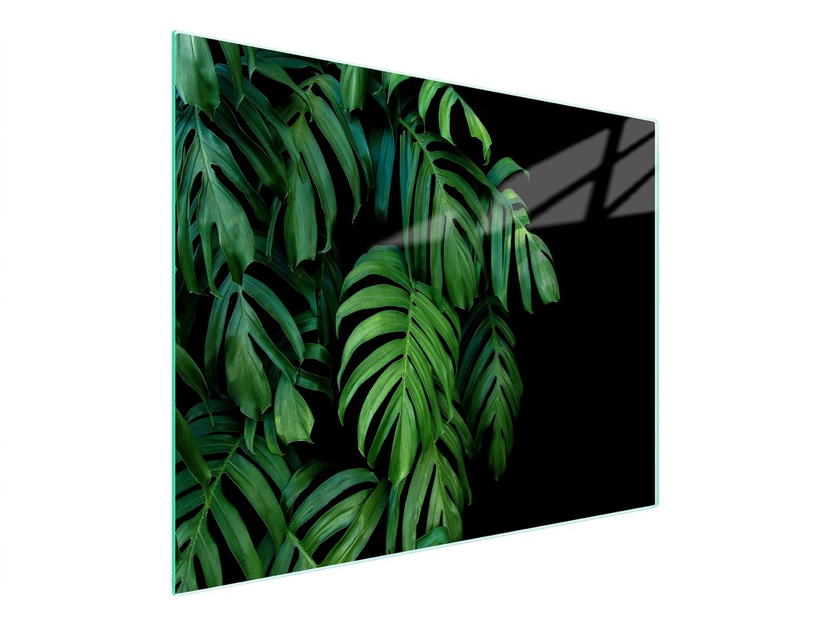 TMK ArtDeko - Snijplank - 52x30 cm - Glas - Monstera