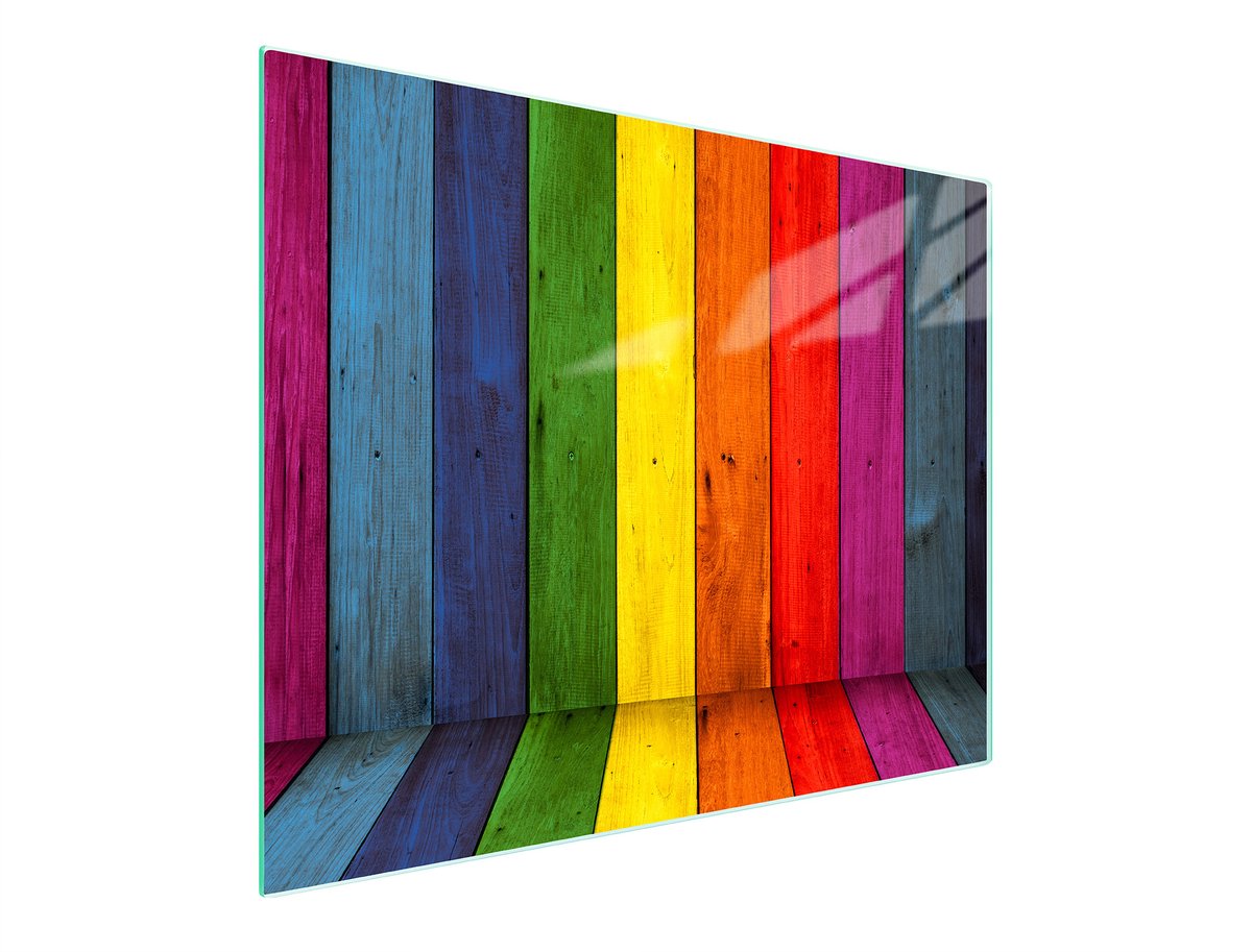 TMK ArtDeko - Snijplank - Glas - 52x30 cm - Kleurrijk