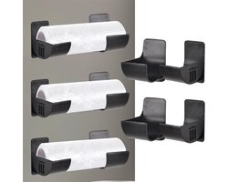 carmdering - Plastiktüten-Organizer - Müllbeutelhalter - Wandmontage Organizer - Zelfklevende Installatie - Ruimtebesparend Ontwerp - Polystyreen - Duurzaam En Stevig - Voor Keuken En Badkamer - 4 Stuks