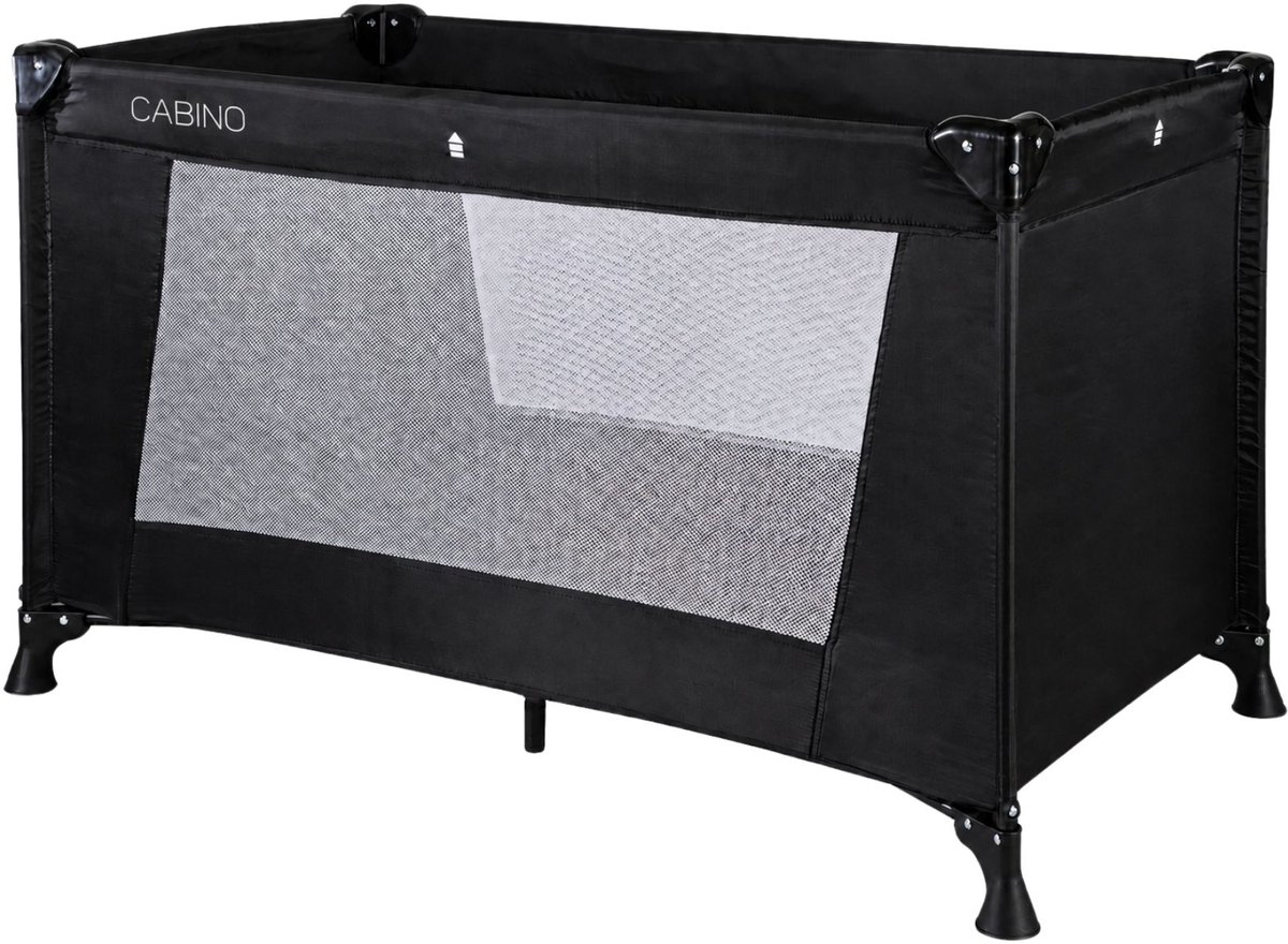Cabino Campingbedje / Reisbedje Opvouwbaar set Inclusief Transporttas en Matras – 120 x 60 cm - Zwart thumbnail 3