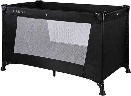 Cabino Campingbedje / Reisbedje Opvouwbaar set Inclusief Transporttas en Matras - 120 x 60 cm - Zwart van Merkloos — afbeelding 3