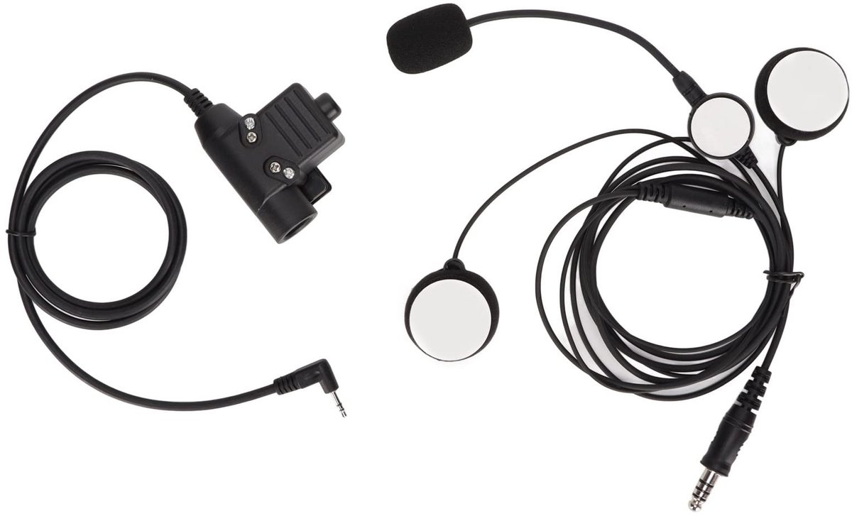 Allecto - Motorhelm Headset U94 - Ruisonderdrukking - 7.1mm - Stereogeluid - Hoofdtelefoon - Geschikt voor T5428 en T80 - Militaire jachthelm