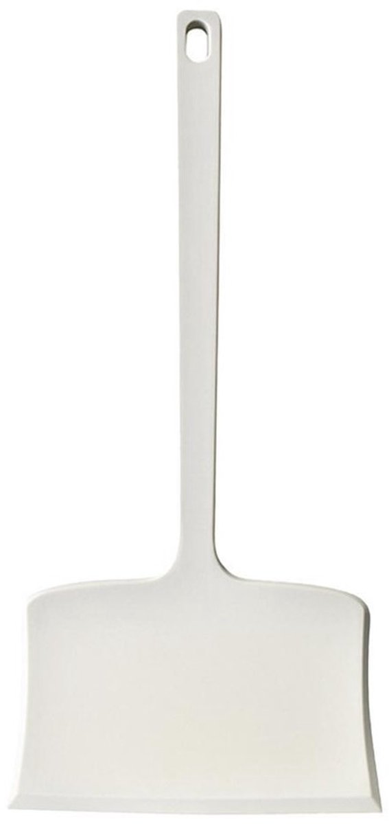 Grote siliconen schraper, hittebestendig keukengereedschap, beige.