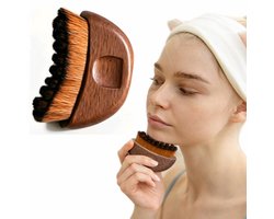 Houten Contour Borstel voor Lymfedrainage - Zachte Massage Borstel voor Gezichtsverzorging - Stimuleert Lymfefunctie en Verbeterde Doorbloeding - Vermindert Zwelling en Creëert een Natuurlijk, Gelift Effect