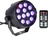 LED spot RGB - Multikleur 12 x 3W met afstandsbediening
