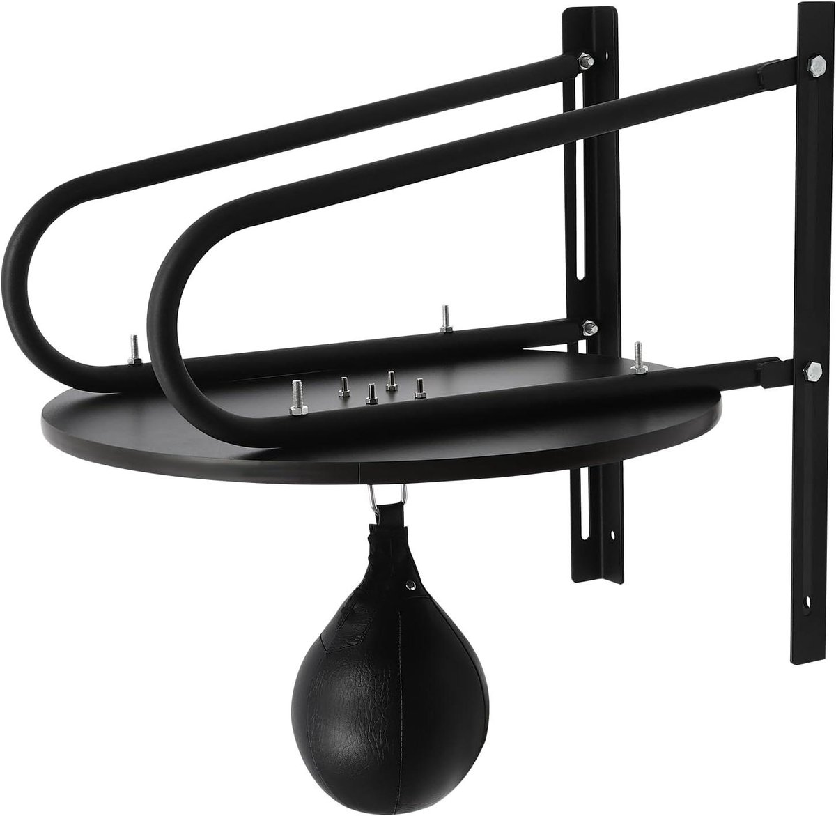 Bokszak met houder - Bokstrainer - Cardio training - Verstelbare hoogte - 30 cm - Zwart