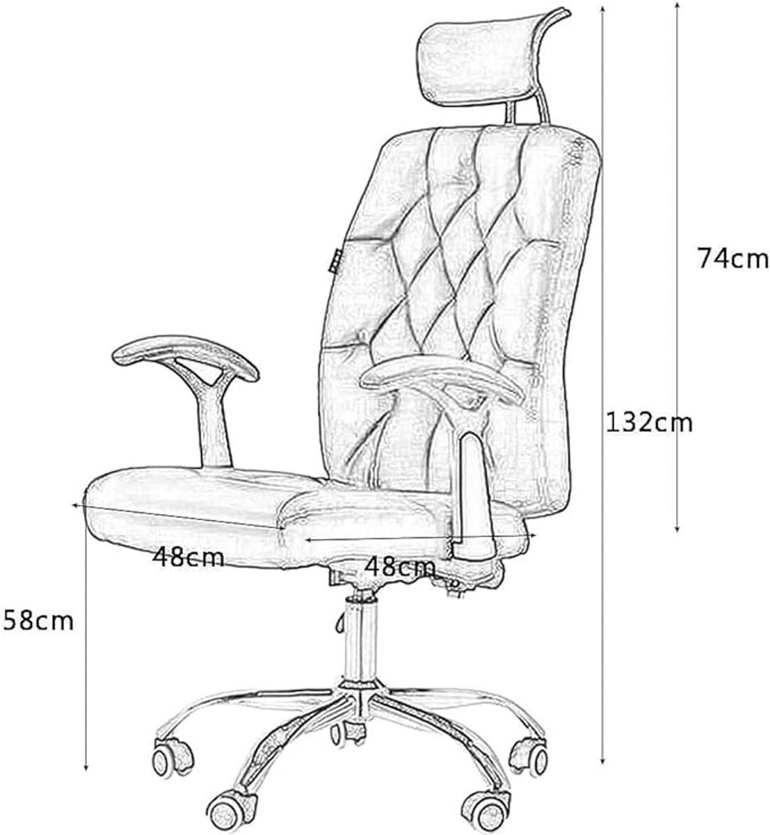 Ergonomische Bureaustoel met Ligfunctie en Massage Armleuningen – Verstelbare Draaistoel van Leder voor Thuiskantoor en Werkplek