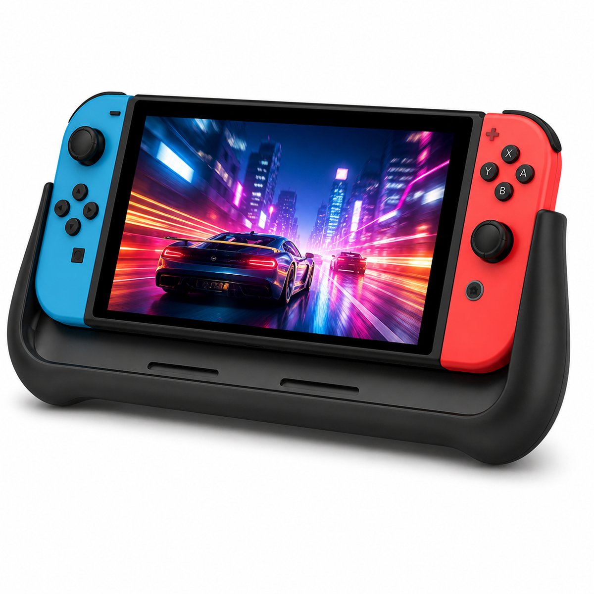 Turqero - Battery Case - Draadloos opladen voor Nintendo Switch & OLED - Powerbank - 10.000mAh - Zwart