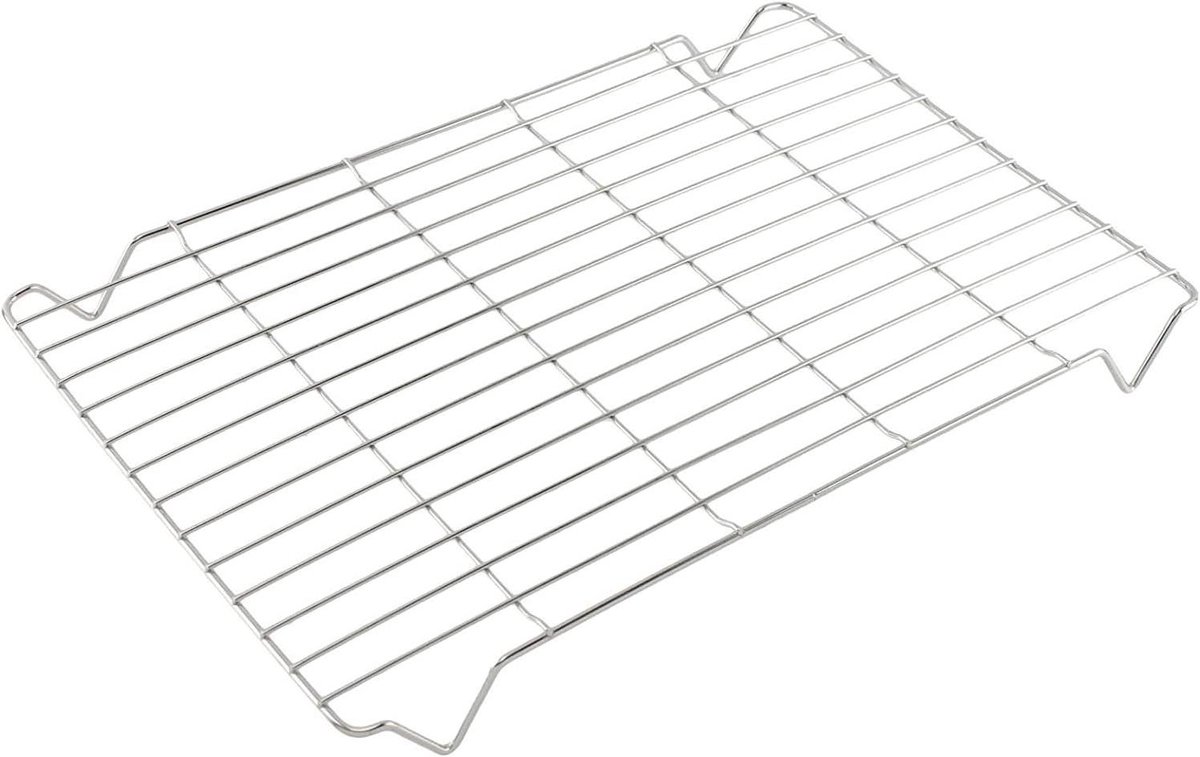 Grill Pan Rek Oven Lade Oven Gebruik Roestvrij Staal 335x225mm Zilver