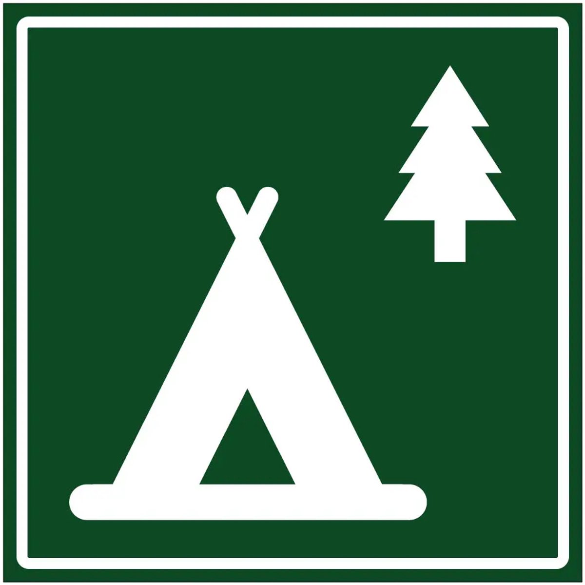 Camping sticker | 30 x 30 cm