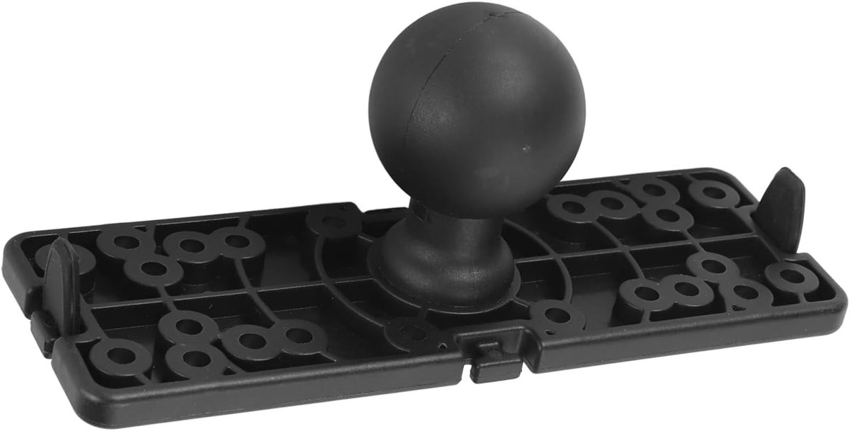 Universele Montageplaat voor Fish Finder van Nylon en Siliconen, Geschikt voor Garmin, Humminbird en Lowrance, 6.3 x 2.2 Inch, Zwart, Duurzaam en Waterdicht