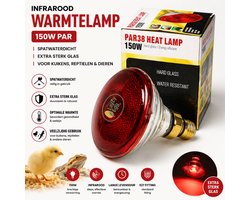 LayZyEgg® Infrarood Warmtelamp 150W PAR – Spatwaterbestendig – E27 – Voor Kuikens, Reptielen & Dieren – Extra Sterk Glas