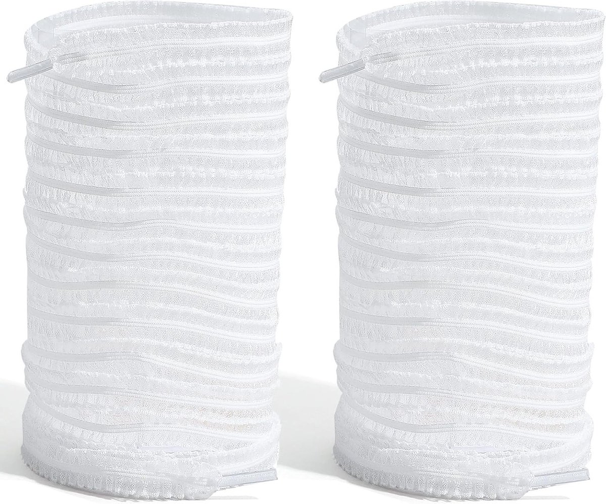 2 paar witte platte veters, brede bloemenstijl, schattige veters voor dames- en sportschoenen, 1 cm voor hardloopschoenen en sneakers voor vrouwen en meisjes