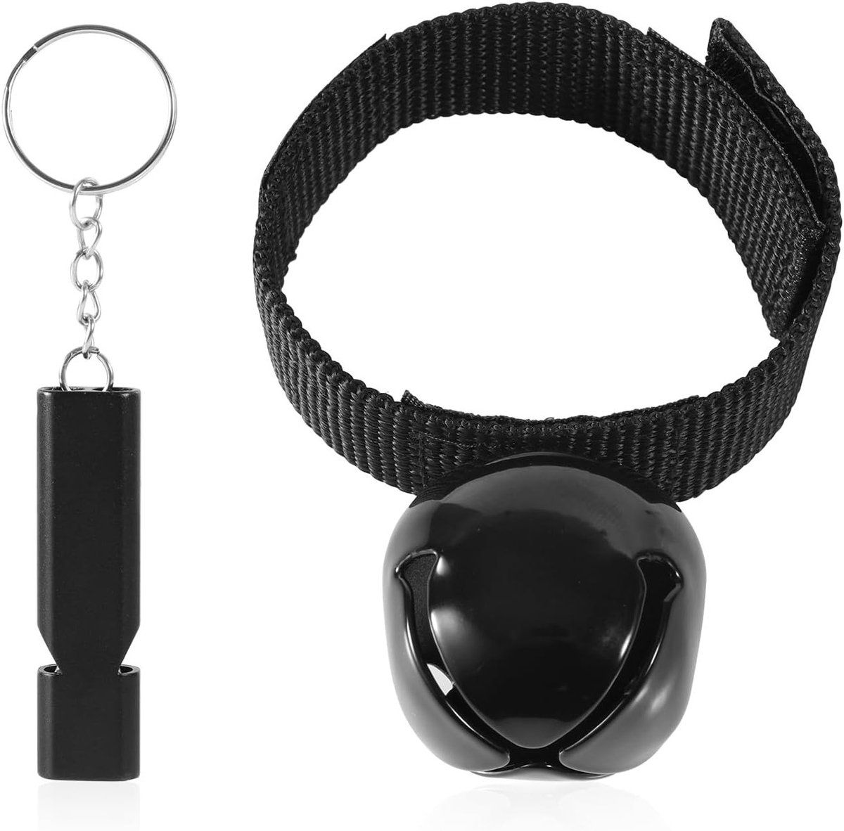 Luidruchtige Bear Bells met Fluitje voor Noodsituaties - Ideaal voor Wandelen, Kamperen en Bergbeklimmen met Karabijnhaak