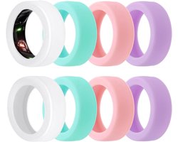 8 protège-bagues pour Oura Gen 4 / Gen 3 / Samsung Galaxy Ring, protection anti-rayures, étui élastique en silicone pour le sport et la gym, taille S (5/6/7/8/9)