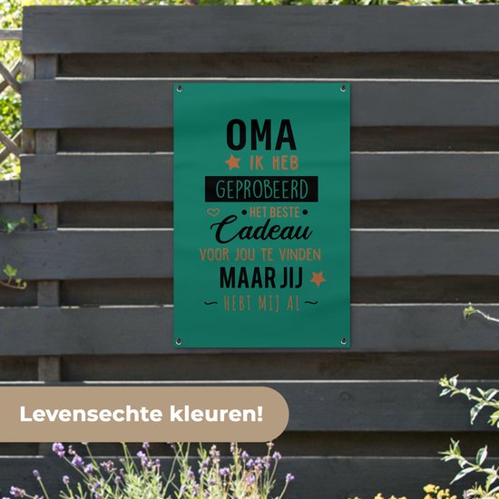 Posters de jardin extérieur Mamie - Citations - Mamie tu m'as déjà - Proverbes - 60x90 cm