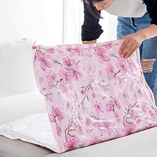 Vacuüm Compressiezakken - Kleding Opbergzakken - Ruimte Besparen - Herbruikbaar Ontwerp - 80 x 60 cm - Transparant — afbeelding 4