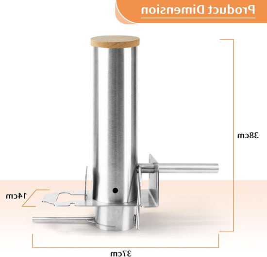 RVS Elektrische Cold Smoke Generator met Pomp voor het Roken van Vlees, Vis en Kaas — afbeelding 2