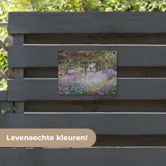 Décoration de Jardin Le jardin de l'artiste à Giverny - Tableau de Claude Monet - 40x30 cm - Toile jardin