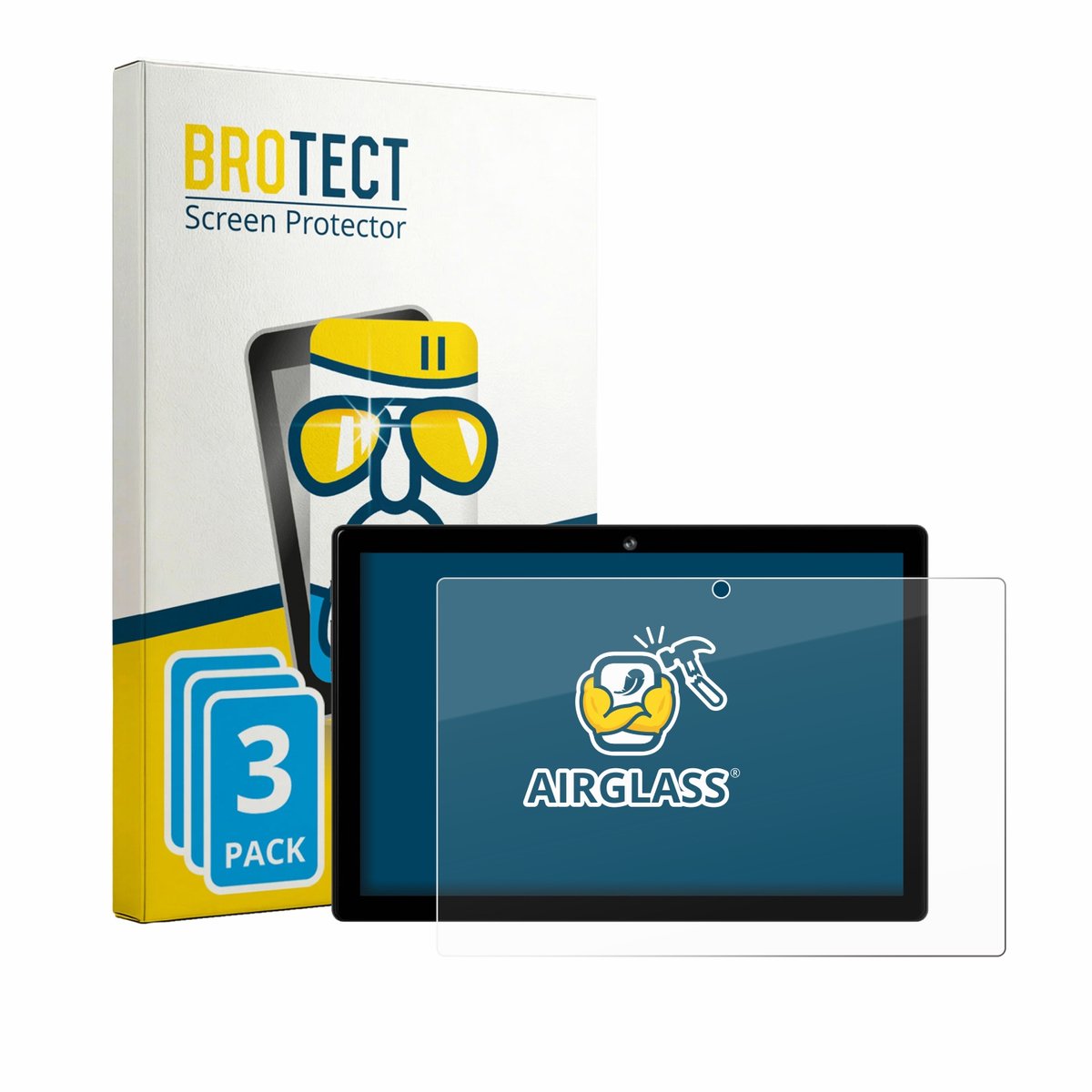 Screenprotector 3 Stuks voor Crelander T40 10.1" Beschermglas transparant