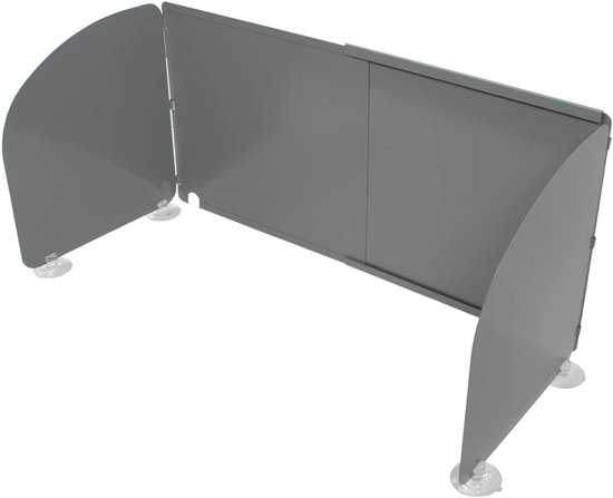 Metalen Windscherm - Spatbescherming Gasfornuis - Koken Onderweg - Verstelbaar en Inklapbaar - 320-600 mm - Grijs — afbeelding 5