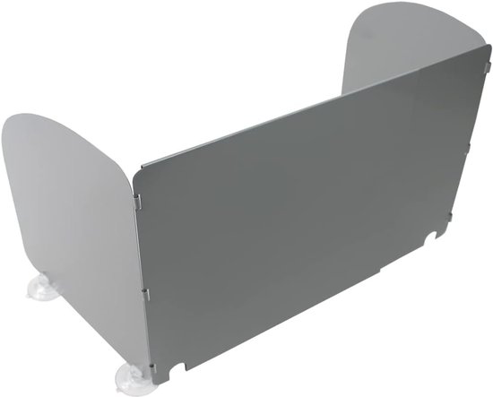 Metalen Windscherm - Spatbescherming Gasfornuis - Koken Onderweg - Verstelbaar en Inklapbaar - 320-600 mm - Grijs — afbeelding 4