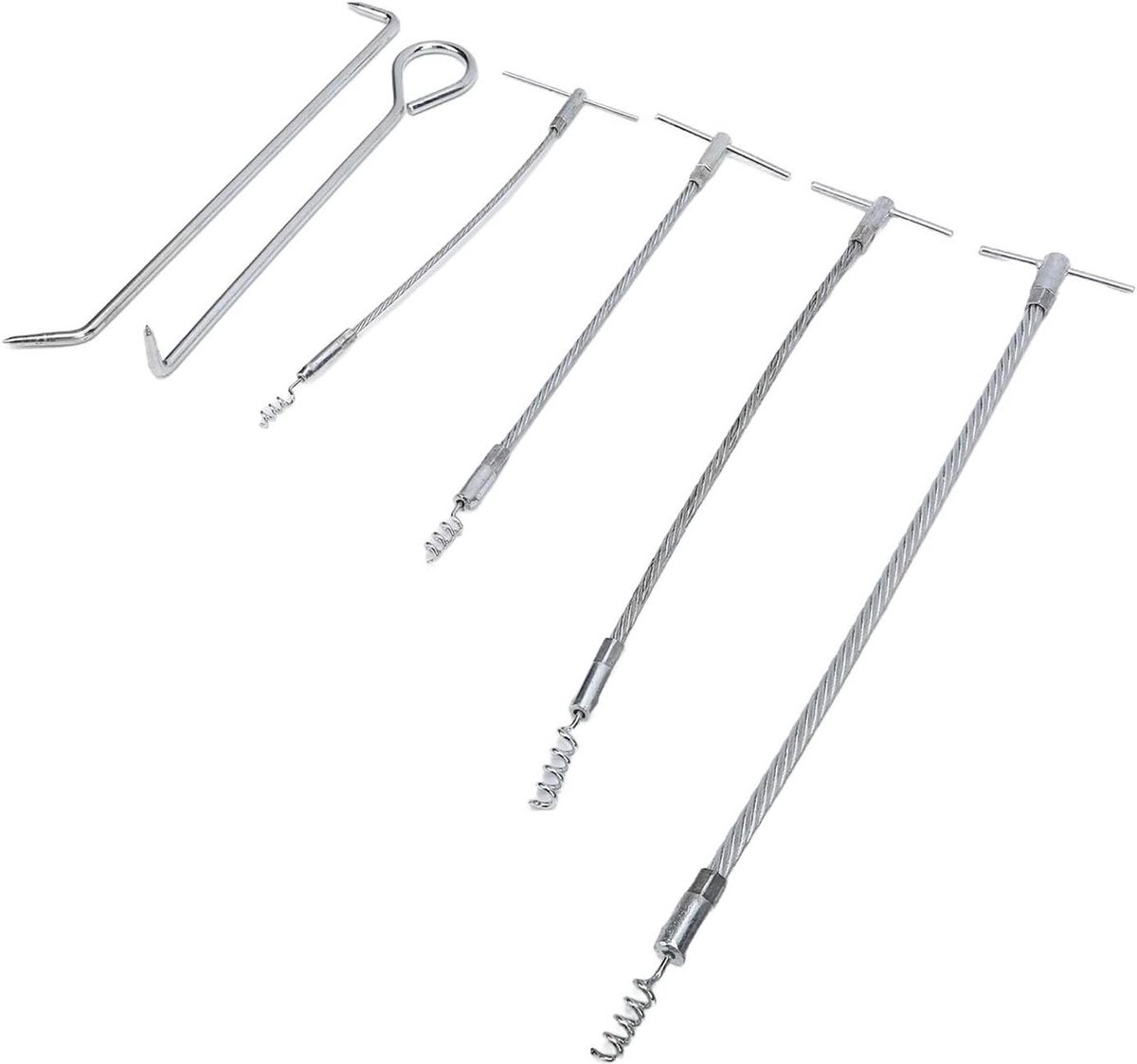 Pakkinghaak Trekkerset - Kleppakking Verwijderaar - Onderhoud Pomp Klep - Flexibele RVS Haken - 46 x 7.5 x 6 cm