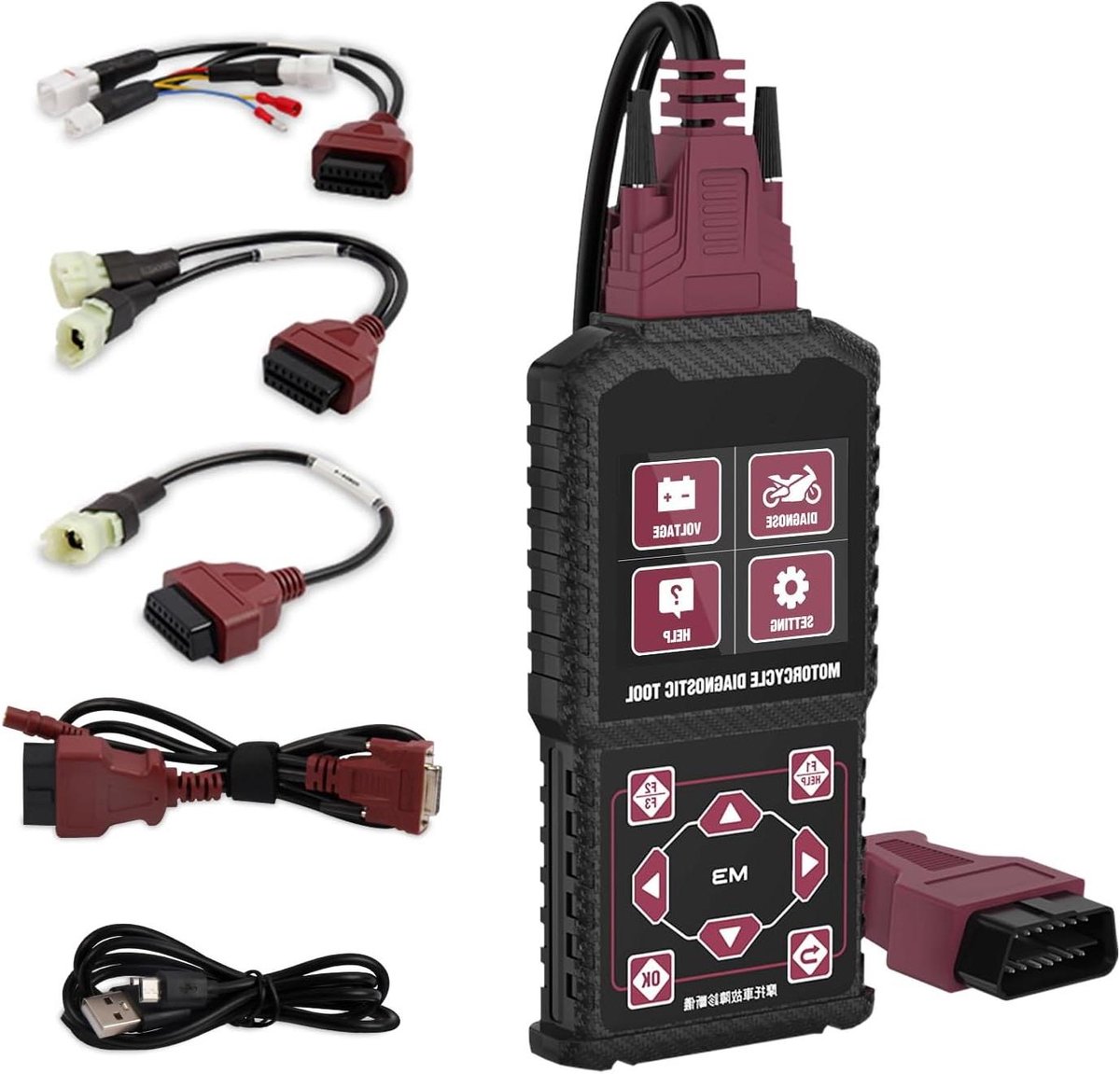 Motor Diagnose Scanner - Codelezer OBDII - Motoronderhoud - Snel Diagnose Systeem - 3.2 Inch Scherm - Zwart