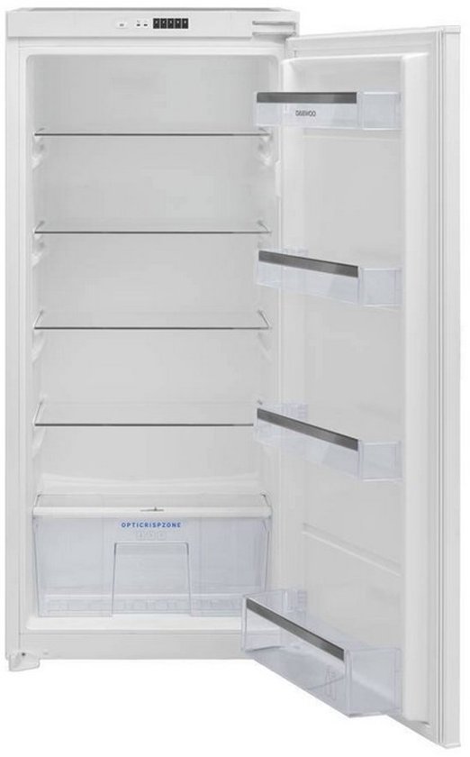 Inbouwkoelkast Daewoo CLS 2507 DIPB 0 DE 193L zonder vriesvak, LED verlichting, OptiCrisp zone, 122,5 cm hoog