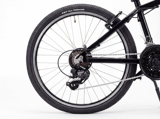 ADAMS - 24 inch - Mountainbike - Fiets voor Tieners - 21 Versnellingen - Licht Aluminium Frame - V-brake - zwart van Merkloos — afbeelding 3